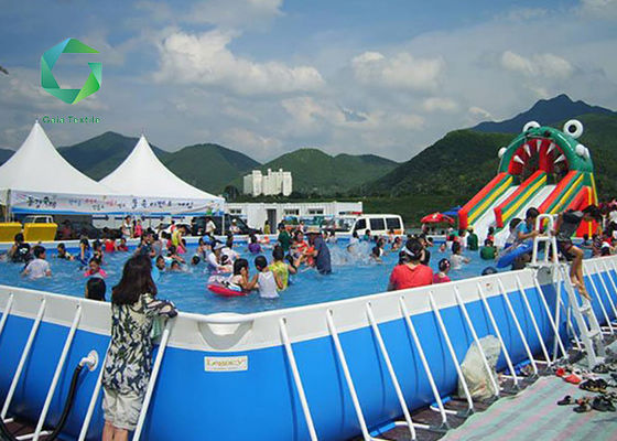 Water Park Detachable Bracket PVC Pool Liners , 1100gsm Tarp Swimming Pool Fabric