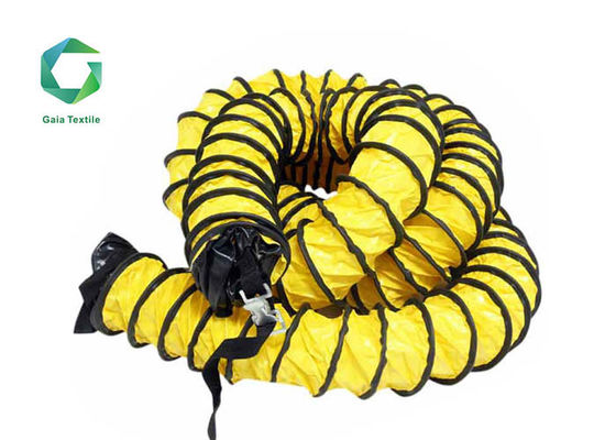 Flame Retardant Mining Ventilation Ducting 450gsm Anti Static Vinyl Fabric PVC 1000d
