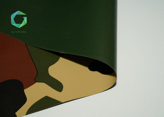 Camuflagem uv impermeável tecida 1000d de encerado do vinil da tela 850gsm da barraca do PVC das técnicas anti