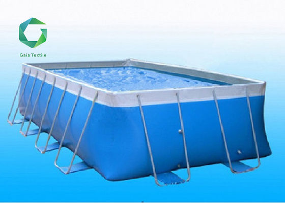Water Park Detachable Bracket PVC Pool Liners , 1100gsm Tarp Swimming Pool Fabric